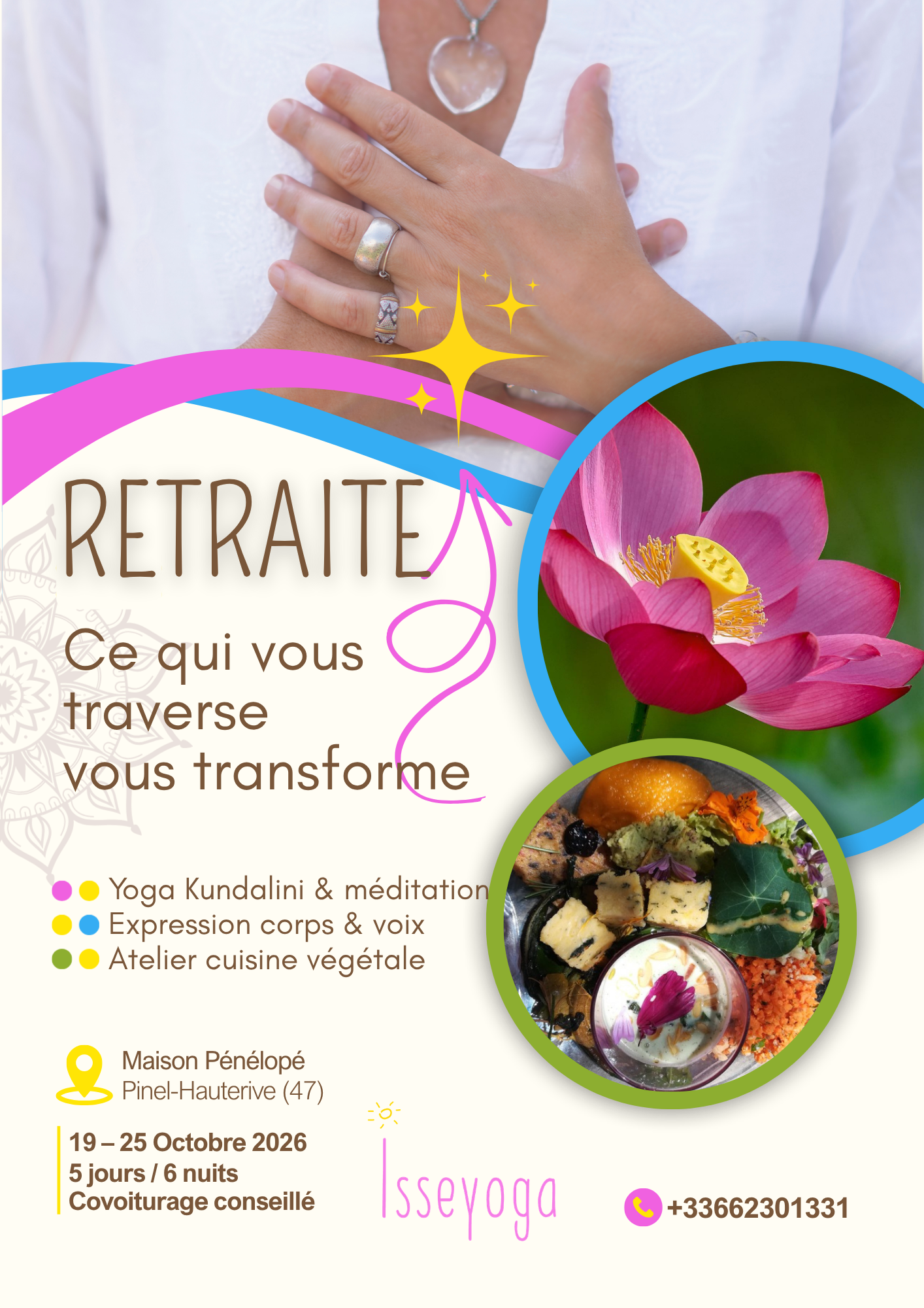 flyer retraite yoga kundalini 2026 Isseyoga